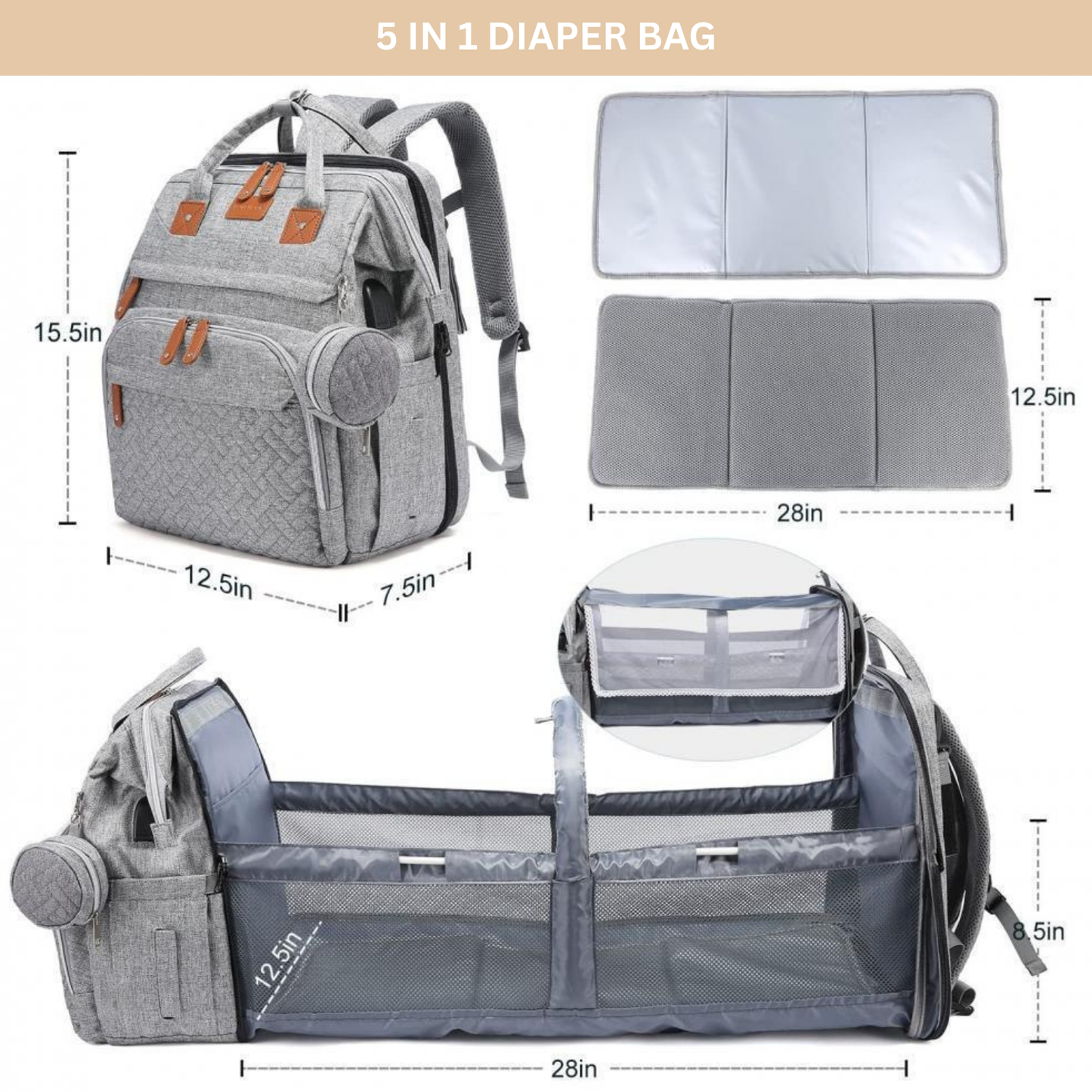 EverBaby™ Portable Baby Bed Bag