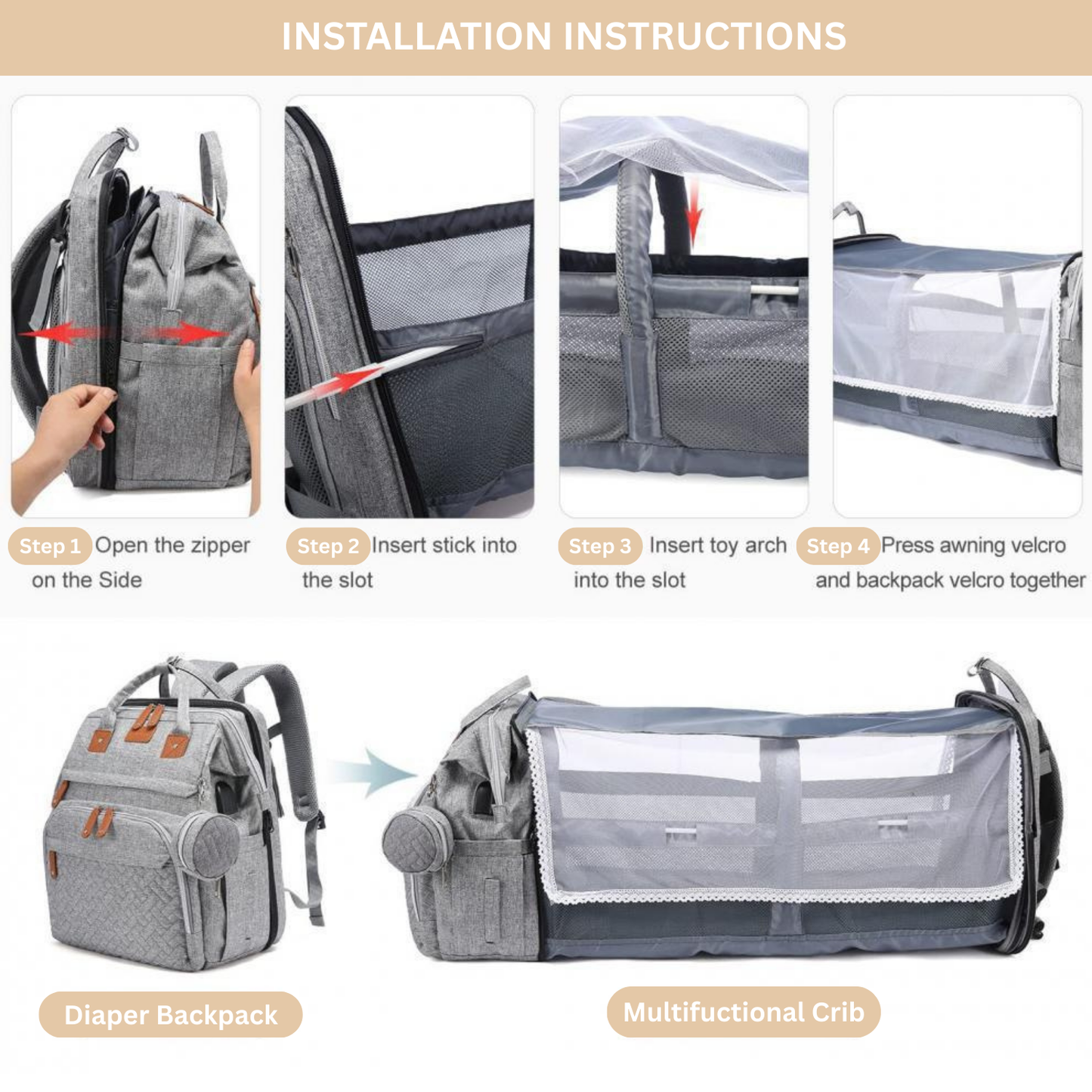 EverBaby™ Portable Baby Bed Bag